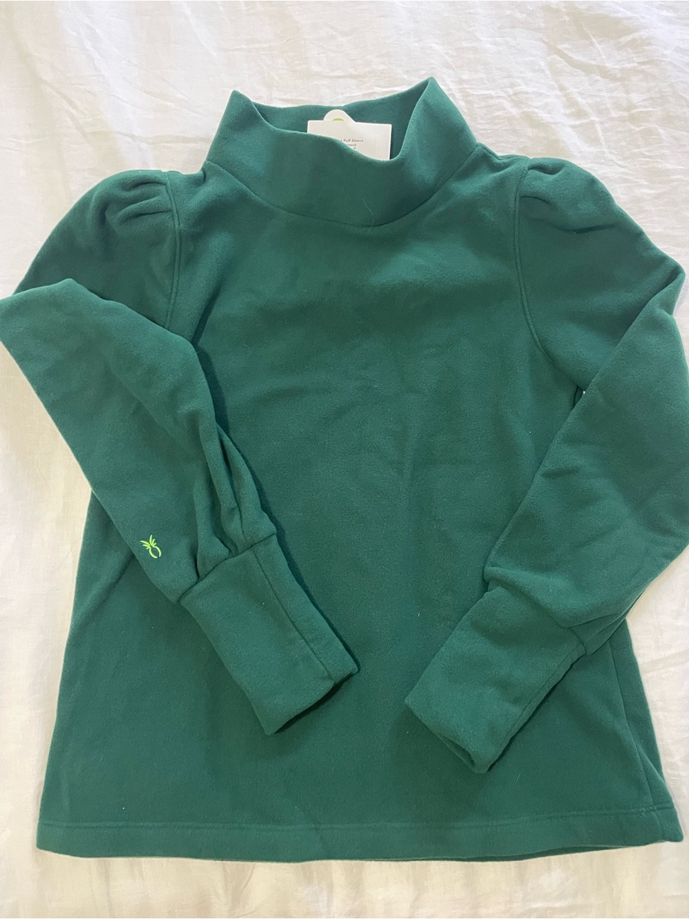 Dudley Stephens Emerald Green Mock Neck Sweater